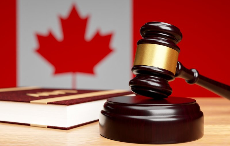 A judge’s gavel symbolizing criminal charges laid under federal law in Canada