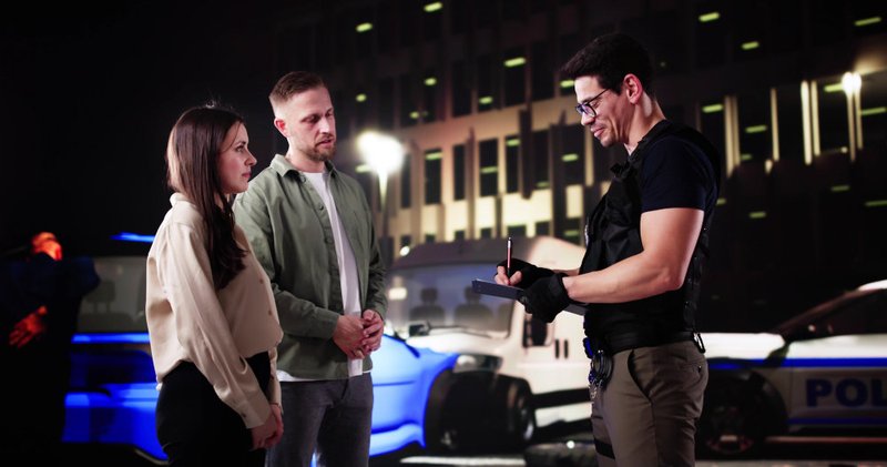 Police officer administering a roadside test during a DUI investigation, illustrating the administrative consequences that can follow a DUI arrest in Ontario.