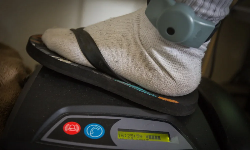 Electronic monitoring ankle bracelet used in Ontario