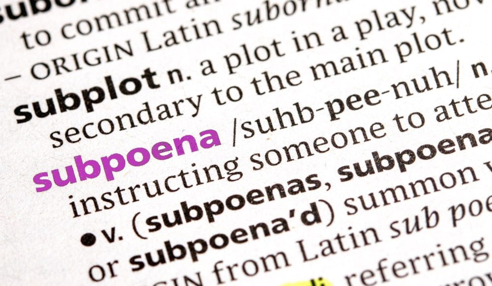 subpoena