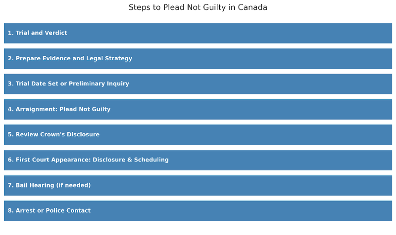 Steps to Plead Not Guilty in Canada